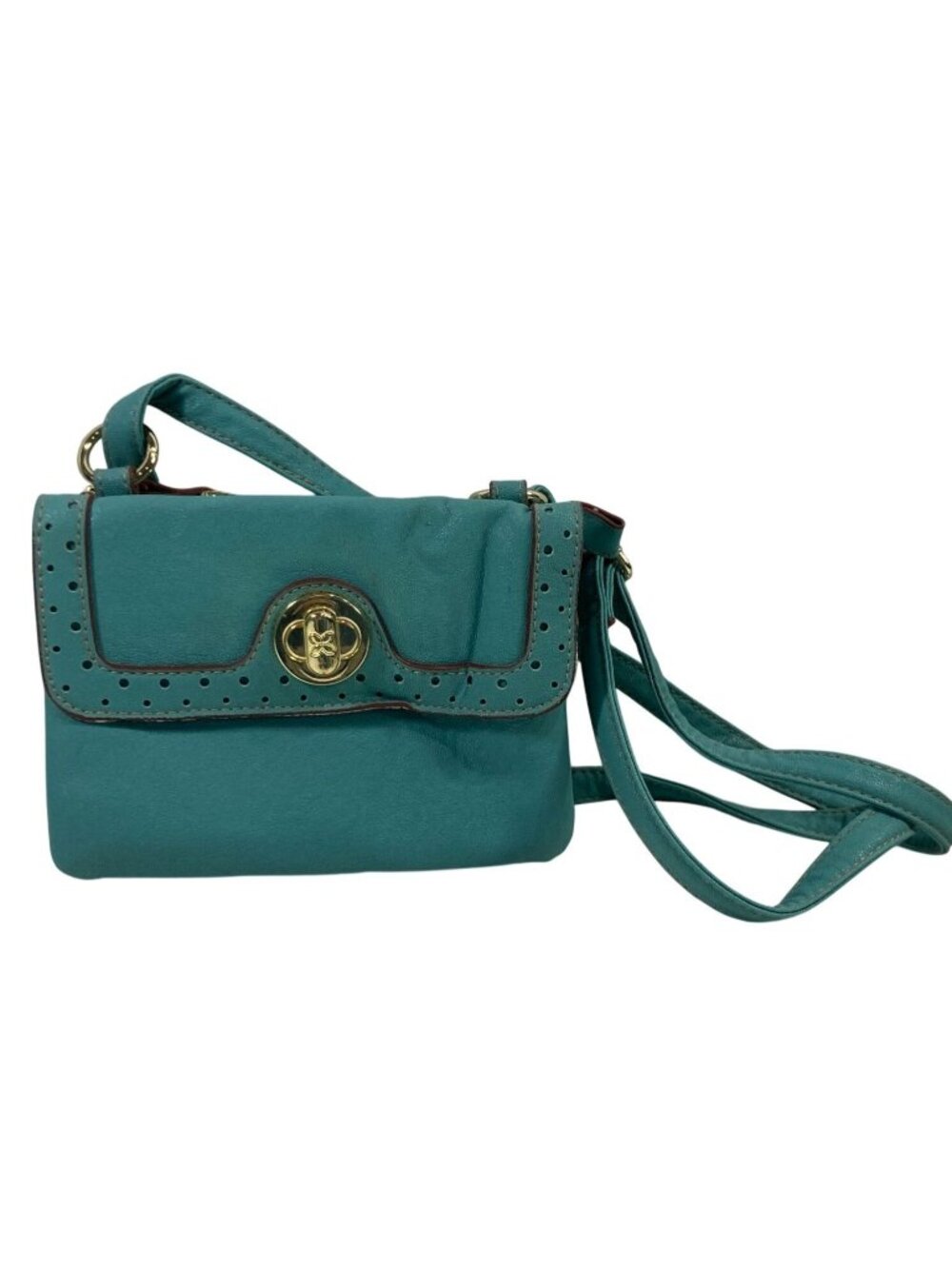 Vtg Y2K Relic Crossbody Bag Turquoise Purse Faux Leather Retro Casual Western